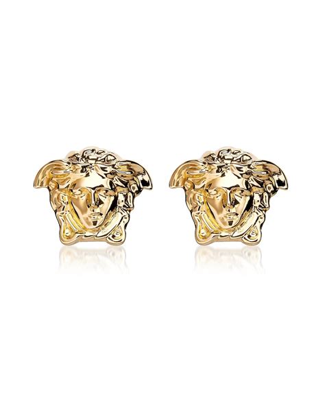 versace medusa stud earring|Versace Medusa earrings gold.